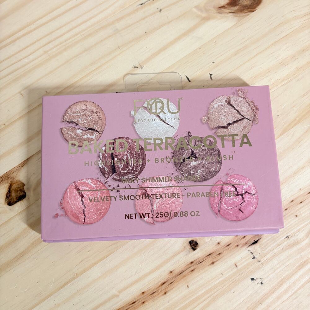 For You BYF Cosmetics Baked Terracotta Palette Shimmer Blush Bronzer Highlighter - Picture 1 of 4